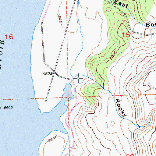 Topographic Map of Rocky Canyon, CA