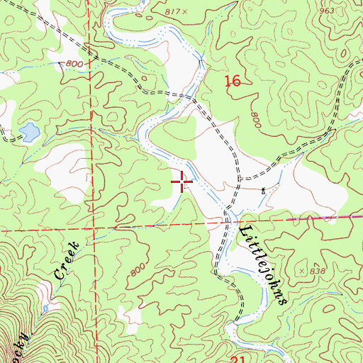 Topographic Map of Rocky Creek, CA