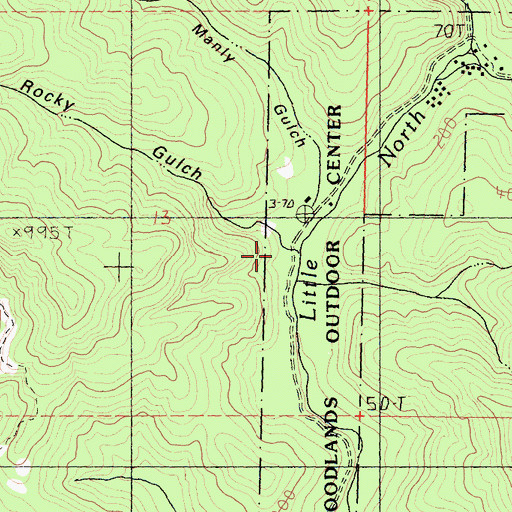 Topographic Map of Rocky Gulch, CA