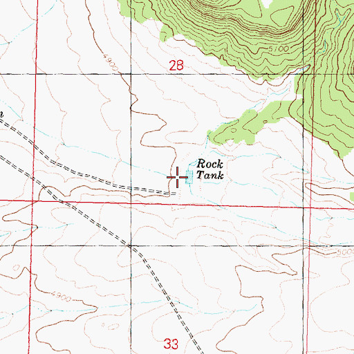 Topographic Map of Rock Tank, AZ