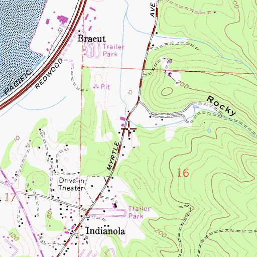 Topographic Map of Rocky Gulch, CA