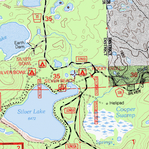 Topographic Map of Rocky Knoll Campground, CA