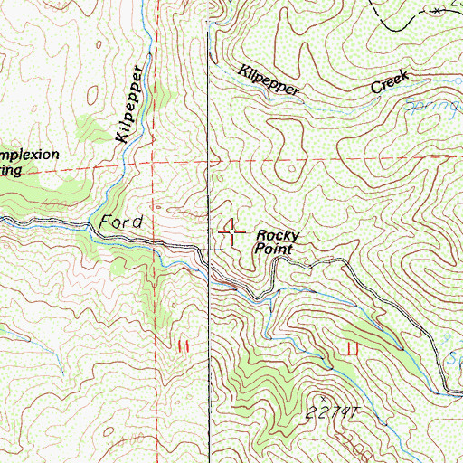 Topographic Map of Rocky Point, CA