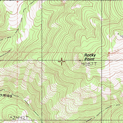 Topographic Map of Rocky Point, CA
