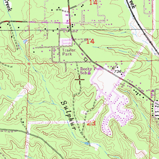 Topographic Map of Rocky Point Charter School, CA