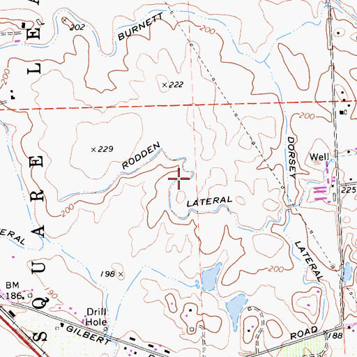 Topographic Map of Rodden Lateral, CA
