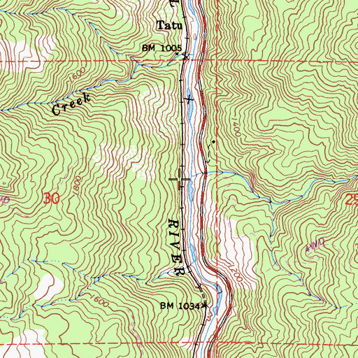 Topographic Map of Rodeo Creek, CA