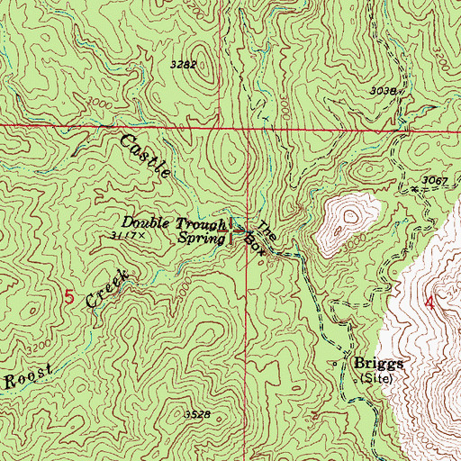 Topographic Map of Buzzard Roost Creek, AZ
