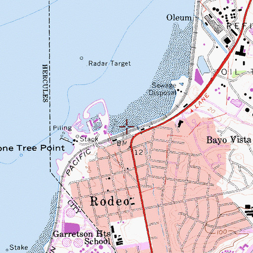 Topographic Map of Rodeo Creek, CA