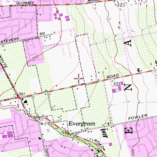 Topographic Map of William R Rogers Elementary School, CA