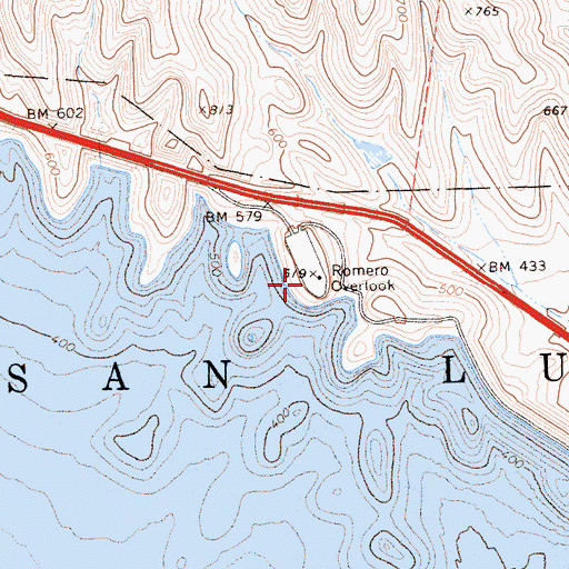 Topographic Map of Romero Overlook, CA