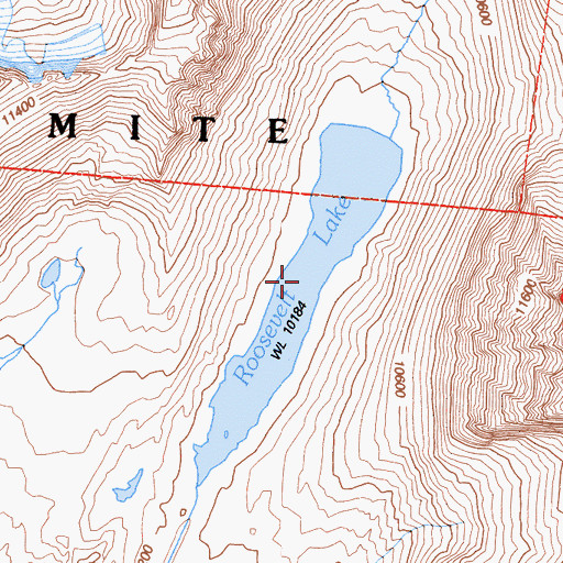 Topographic Map of Roosevelt Lake, CA