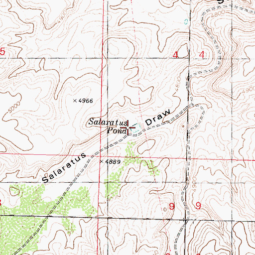 Topographic Map of Salaratus Pond, AZ