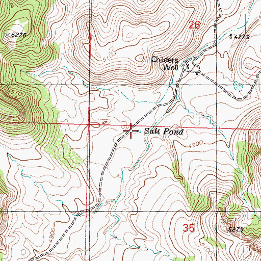 Topographic Map of Salt Pond, AZ