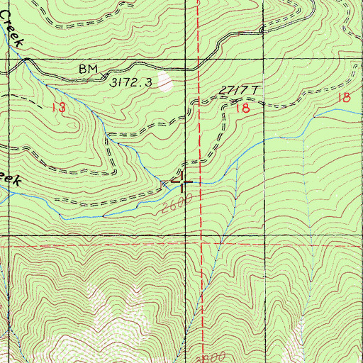Topographic Map of Root Creek, CA