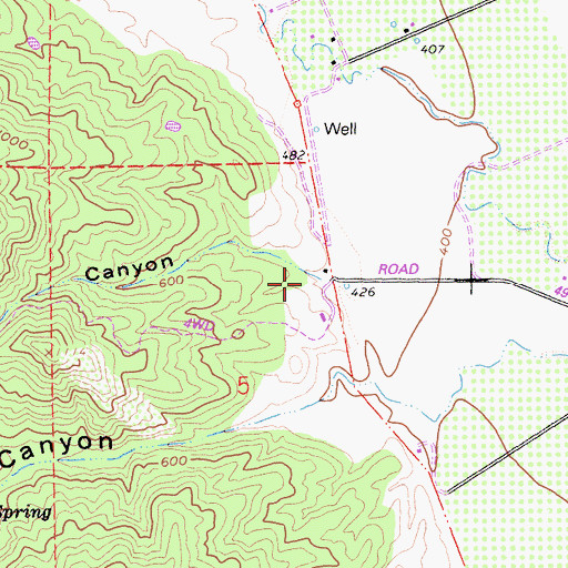 Topographic Map of Rose Canyon, CA
