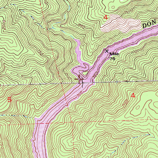 Topographic Map of Rough and Ready Creek, CA