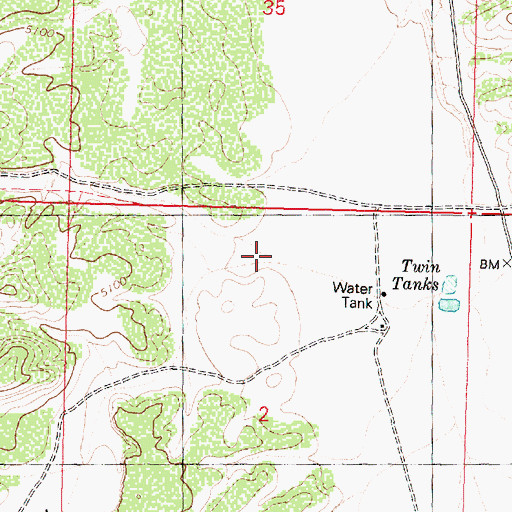 Topographic Map of Sevy Draw, AZ