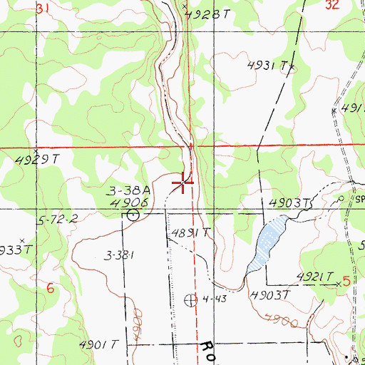 Topographic Map of Round Valley, CA
