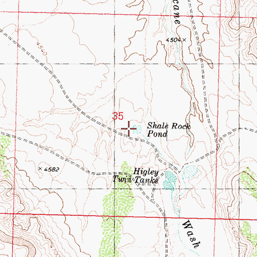 Topographic Map of Shale Rock Pond, AZ