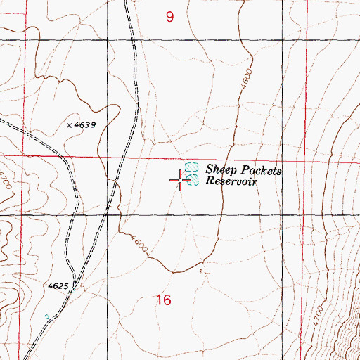 Topographic Map of Sheep Pockets Reservoir, AZ