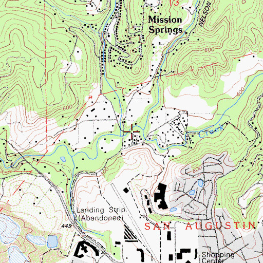 Topographic Map of Ruins Creek, CA