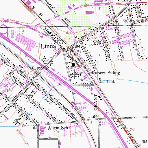 Topographic Map of Rupert Siding, CA