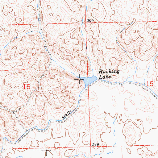 Topographic Map of Rushing Lake, CA