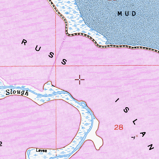 Topographic Map of Russ Island, CA