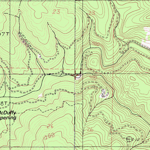 Topographic Map of Russell Brook, CA