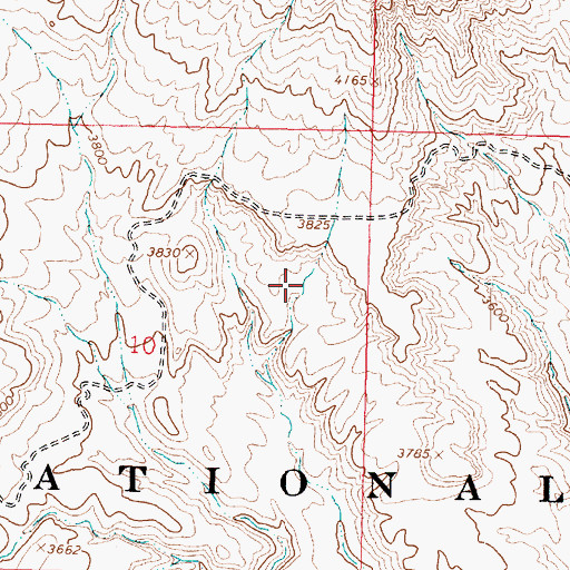 Topographic Map of Show Pockets Tank, AZ