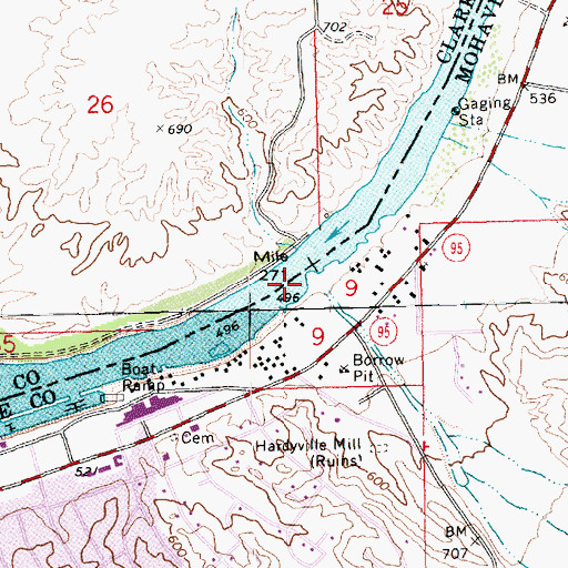 Topographic Map of Silver Creek, AZ