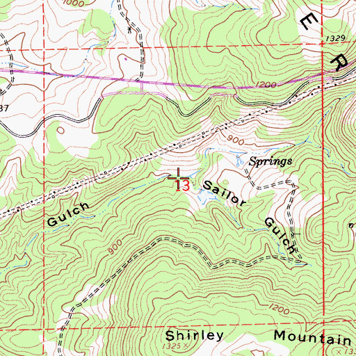 Topographic Map of Sailor Gulch, CA