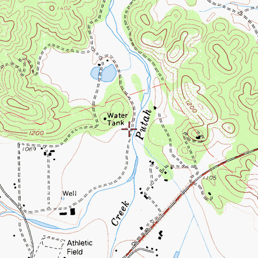 Topographic Map of Saint Helena Creek, CA