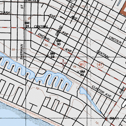 Topographic Map of Saint Joseph Elementary School, CA