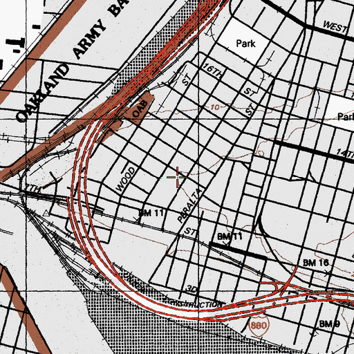 Topographic Map of Saint Martin de Porres School - Saint Patricks Campus, CA