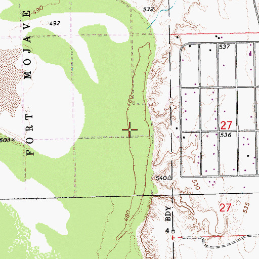 Topographic Map of Spannabone Lake, AZ
