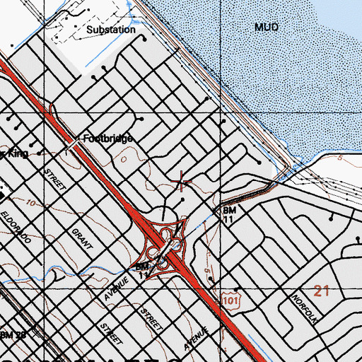 Topographic Map of Saint Timothy Elementary School, CA