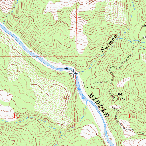 Topographic Map of Salmon Creek, CA