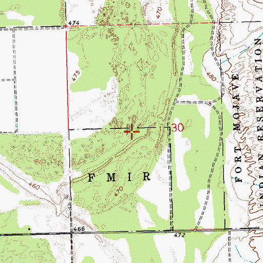 Topographic Map of Squaw Beach, AZ