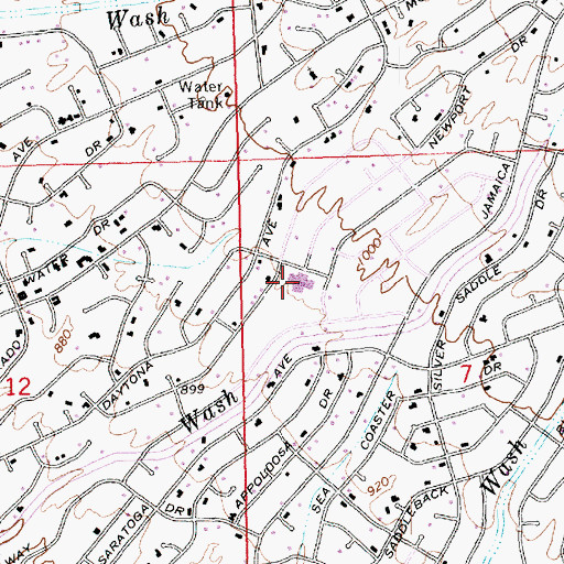 Topographic Map of Starline Elementary School, AZ