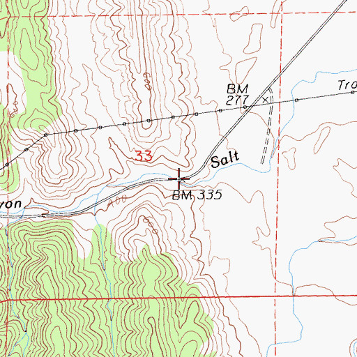 Topographic Map of Salt Canyon, CA