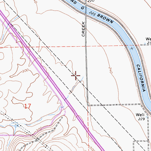 Topographic Map of Salt Creek, CA
