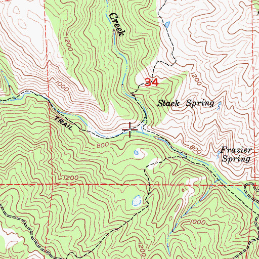 Topographic Map of Salt Creek, CA