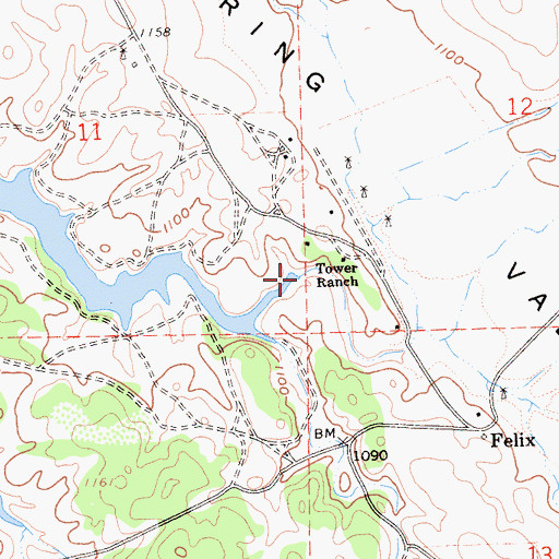 Topographic Map of Salt Creek, CA