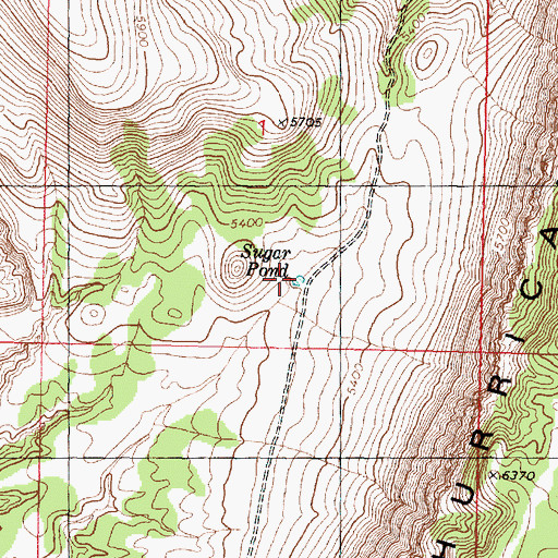 Topographic Map of Sugar Pond, AZ