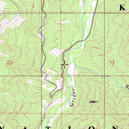 Topographic Map of Salt Creek, CA