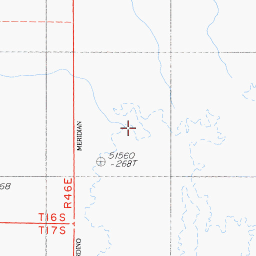 Topographic Map of Salt Creek, CA