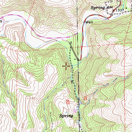 Topographic Map of Salt Creek, CA