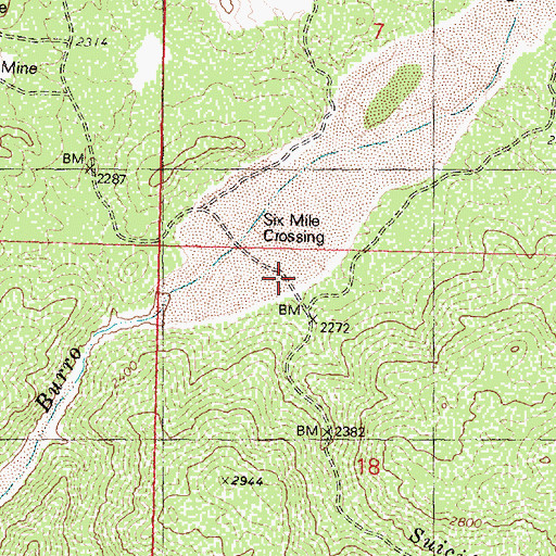 Topographic Map of Suicide Wash, AZ